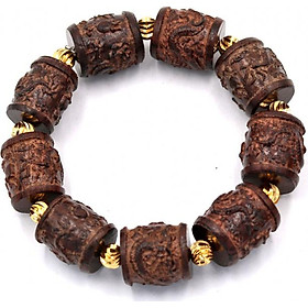 Cylinder Bamboo Dracaena Cinnabari Bracelet