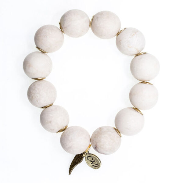 petrifiedwoodmattegoldspacers18mm 2 big beads 41030